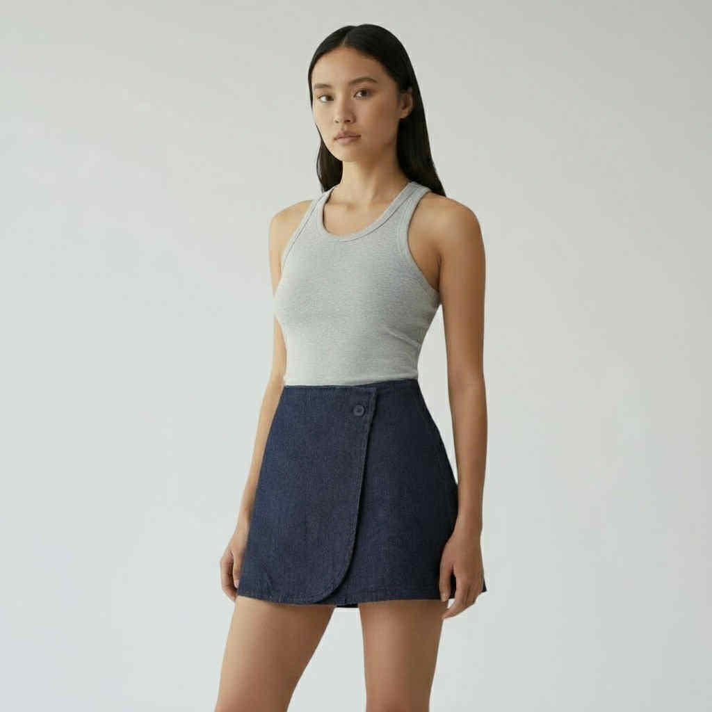 Chambray Skort (Free Size S-L)