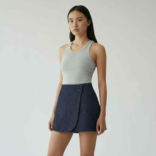 Chambray Skort (Free Size S-L)